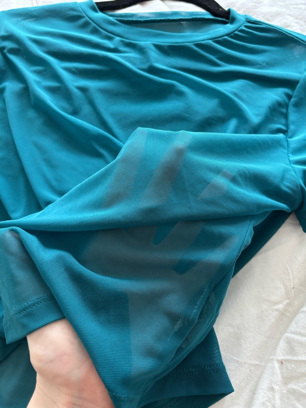 Women's Teal Short-Sleeve Crewneck Top - Picture 2 of 2